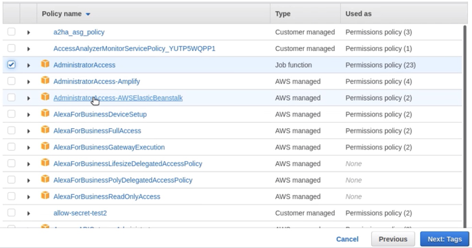 AWS IAM User Policy